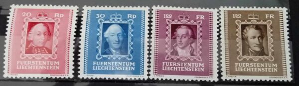 SŁAWNI LUDZIE LIECHTENSTEIN MI.207-210**