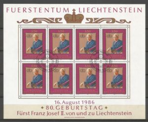 SŁAWNI LUDZIE LIECHTENSTEIN MI.ARK.903 KASOWANY