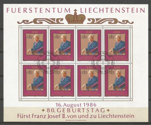 SŁAWNI LUDZIE LIECHTENSTEIN MI.ARK.903 KASOWANY