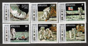 LOT W KOSMOS RWANDA MI.1027-1032**