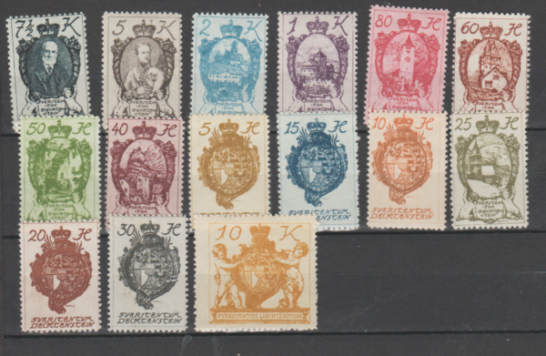 HERBY LIECHTENSTEIN MI.25-39**