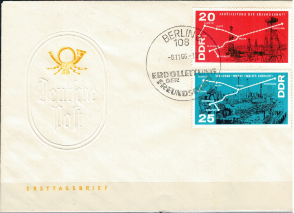 FDC RUROCIĄ NAFTOWY DDR MI.1227-1228
