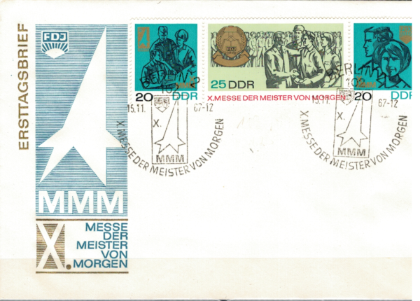 FDC TARGI MISTRZÓW JUTRA DDR MI.1320-1322