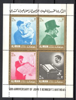 J.F.KENNEDY AJMAN MI.BL.12A**