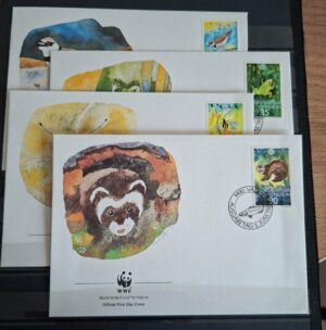 FDC ZWIERZĘTA WWF LIECHTENSTEIN MI.967-970