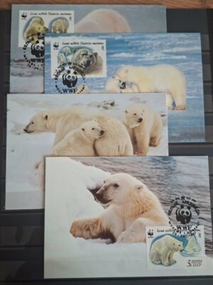 ZWIERZĘTA WWF ZSRR MI.5694-5697 KARTY MAXIMUM