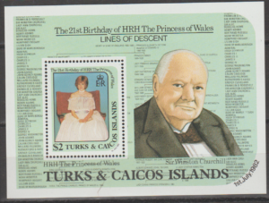 KSIĘŻNA DIANA TURKS I CAICOS MI.BL.39**