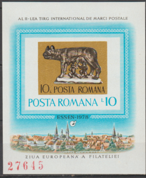 WYSTAWA FILATELISTYCZNA RUMUNIA MI.BL.155**