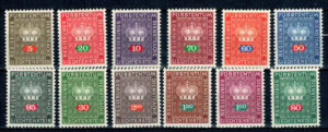 LIECHTENSTEIN URZĘDOWE MI.45-56**