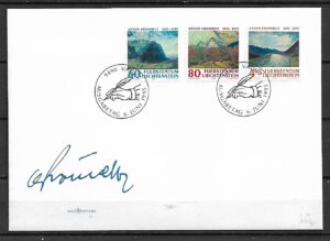 FDC MALARSTWO LIECHTENSTEIN MI.1108-1110