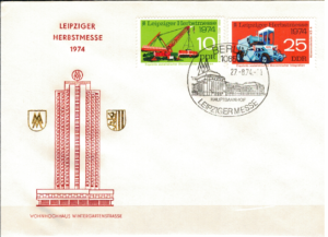 FDC JESIENNE TARGI W LIPSKU DDR MI.1973-1974