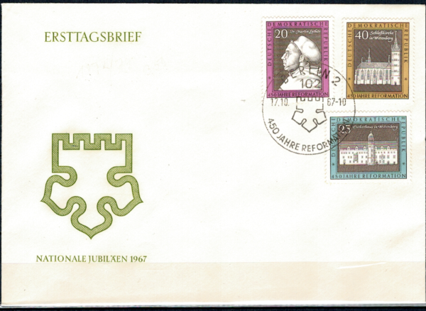 FDC 450 LAT REFORMACJI DDR MI.1317-1319