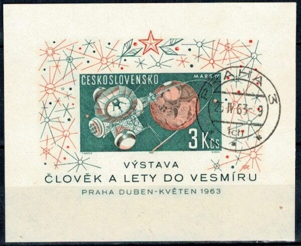 LOT W KOSMOS CZECHOSŁOWACJA MI.BL.19 KASOWANE