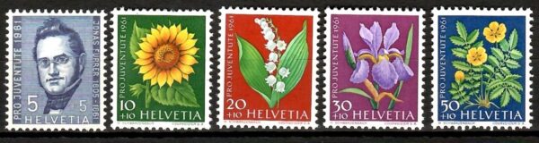 KWIATY SZWAJCARIA MI.742-746**