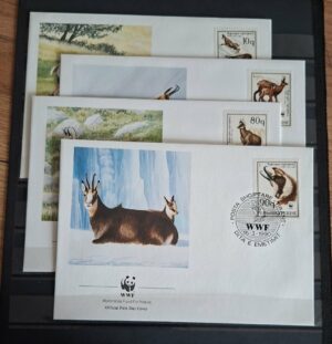 FDC ZWIERZĘTA WWF ALBANIA MI.2423-2426