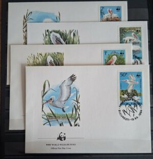 FDC PTAKI WWF RUMUNIA MI.4104-4107