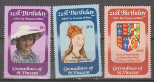 KSIĘŻNA DIANA GRENADYNY-ST.VINCENT MI.244-246**