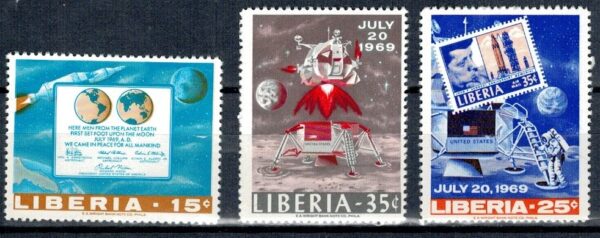 LOT W KOSMOS LIBERIA MI.725-727A**