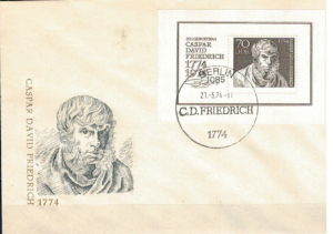 FDC CASPER DAVID FRIEDRICH DDR MI.BL.40