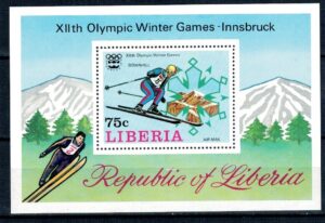 OLIMPIADA ZIMOWA LIBERIA MI.BL.79A**