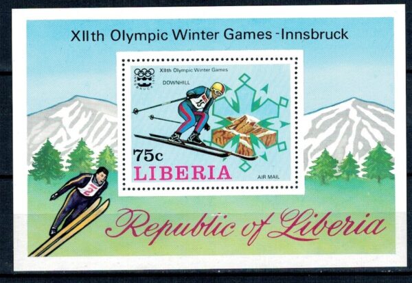 OLIMPIADA ZIMOWA LIBERIA MI.BL.79A**