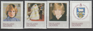KSIĘŻNA DIANA FALKLANDY MI.346-349**