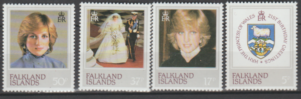 KSIĘŻNA DIANA FALKLANDY MI.346-349**
