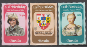 KSIĘŻNA DIANA TUVALU MI.163-165**