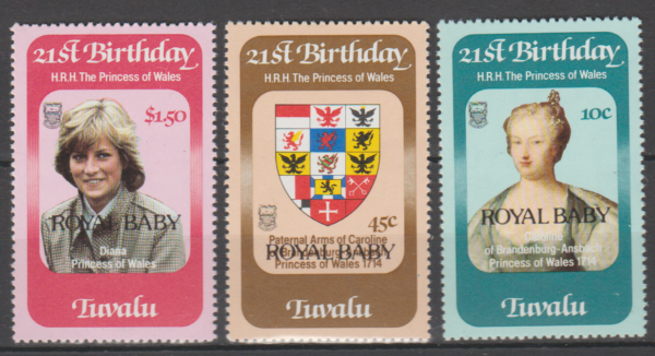 KSIĘŻNA DIANA TUVALU MI.163-165**