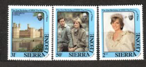 KSIĘŻNA DIANA SIERRA LEONE MI.670-672**