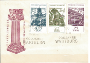 FDC 900 LAT WARTBURGA DDR MI.1233-1235