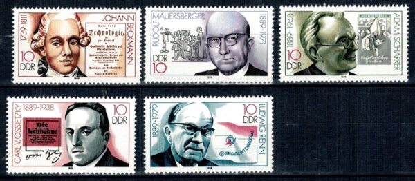 SŁAWNI LUDZIE DDR MI.3230-3234**