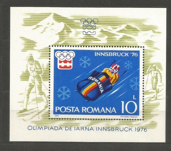 OLIMPIADA ZIMOWA RUMUNIA MI.BL.128**