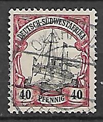 KOLONIE NIEMIECKIE POŁUDNIOWO-ZACHODNIA AFRYKA  MI.17 KASOWANY