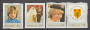 KSIĘŻNA DIANA BARBADOS MI.562-565**
