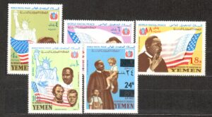 KENNEDY LINCOLN LUTHER KING JEMEN MI.585-589A**