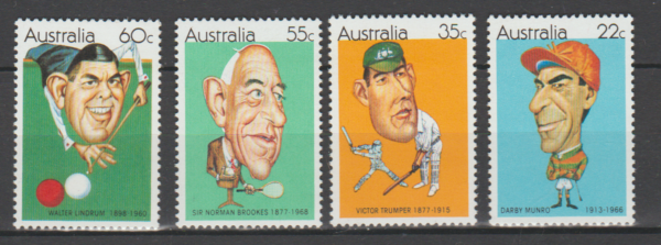 KARYKATURY AUSTRALIA MI.741-744**