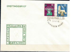 FDC WIOSENNE TARGI W LIPSKU DDR MI.1254-1255