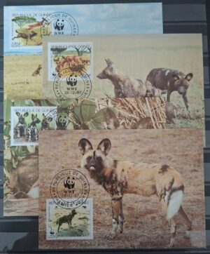 ZWIERZĘTA WWF GWINEA MI.1194-1197 KARTY MAXIMUM