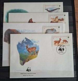 FDC ZWIERZĘTA WWF CHILE MI.1066-1069