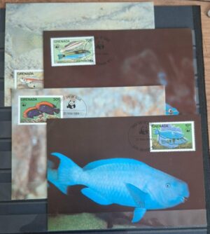 RYBY WWF GRENADA MI.1299-1302 KARTY MAXIMUM
