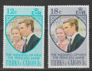 PARA KRÓLEWSKA TURKS I CAICOS MI.328-329**