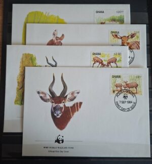 FDC ZWIERZĘTA WWF GHANA MI.1060-1063