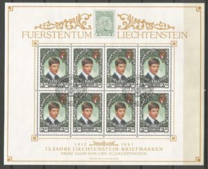 SŁAWNI LUDZIE LIECHTENSTEIN MI.921 ARKUSZ