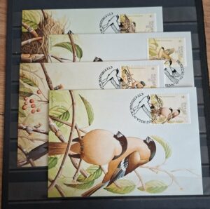 PTAKI WWF PORTUGALIA AZORY MI.405-408 KARTY MAXIMUM