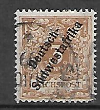 KOLONIE NIEMIECKIE POŁUDNIOWO-ZACHODNIA AFRYKA  MI.5c KASOWANY