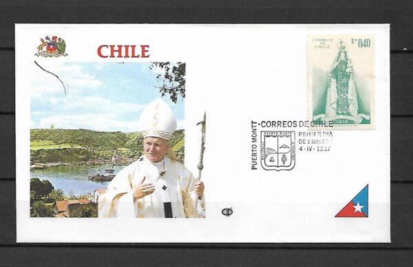 WIZYTA JANA PAWŁA II CHILE-PUERTO MONTT KOPERTA
