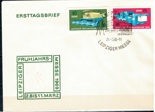 FDC WIOSENNE TARGI W LIPSKU DDR MI.1448-1449