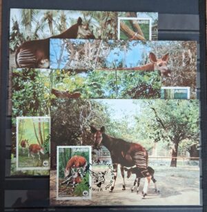 FDC ZWIERZĘTA WWF ZAIR MI.875-878 KARTY MAXIMUM