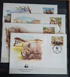 FDC ZWIERZĘTA WWF ESWATINI MI.528-531